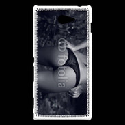 Coque Sony Xperia M2 Belle fesse en noir et blanc 15