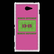 Coque Sony Xperia M2 Bonus Offensif-Défensif Rose