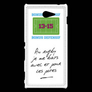 Coque Sony Xperia M2 Les potes Bonus offensif-défensif Blanc