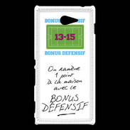 Coque Sony Xperia M2 1 point bonus offensif-défensif Blanc