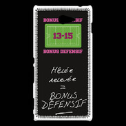 Coque Sony Xperia M2 Mêlée relevée Bonus offensif-défensif Noir