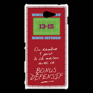 Coque Sony Xperia M2 1 point bonus offensif-défensif Rouge