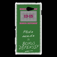 Coque Sony Xperia M2 Mêlée relevée Bonus offensif-défensif Vert