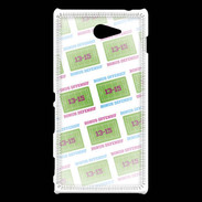 Coque Sony Xperia M2 Dégradé Bonus Offensif-défensif Blanc