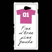 Coque Sony Xperia M2 Pilier gauche Bonus offensif-défensif Blanc
