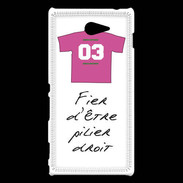 Coque Sony Xperia M2 Pilier droit Bonus offensif-défensif Blanc