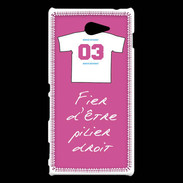 Coque Sony Xperia M2 Pilier droit Bonus offensif-défensif Rose