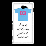 Coque Sony Xperia M2 Pilier droit Bonus offensif-défensif Blanc 2