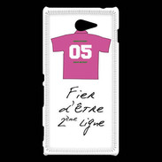 Coque Sony Xperia M2 Deuxième ligne D Bonus offensif Blanc