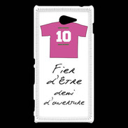 Coque Sony Xperia M2 Demi d'ouverture Bonus offensif-défensif Blanc