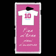 Coque Sony Xperia M2 Demi d'ouverture Bonus offensif-défensif Rose
