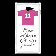 Coque Sony Xperia M2 3/4 aile gauche Bonus offensif-défensif Blanc