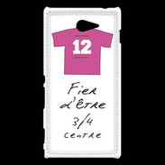 Coque Sony Xperia M2 3/4 centre G Bonus offensif-défensif Blanc