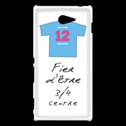 Coque Sony Xperia M2 3/4 centre G Bonus offensif-défensif Blanc 2