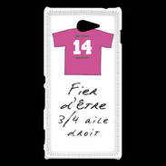 Coque Sony Xperia M2 3/4 aile droit Bonus offensif-défensif Blanc