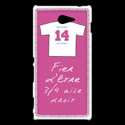 Coque Sony Xperia M2 3/4 aile droit Bonus offensif-défensif Rose