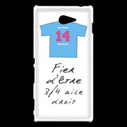 Coque Sony Xperia M2 3/4 aile droit Bonus offensif-défensif Blanc 2