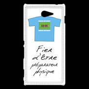 Coque Sony Xperia M2 Préparateur physique Bonus offensif-défensif Blanc 2