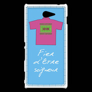Coque Sony Xperia M2 Soigneur Bonus offensif-défensif Bleu