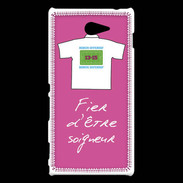 Coque Sony Xperia M2 Soigneur Bonus offensif-défensif Rose