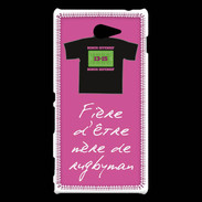 Coque Sony Xperia M2 Mère de rugbyman Bonus offensif-défensif Rose 2