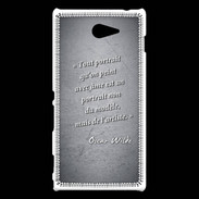 Coque Sony Xperia M2 Portrait Ame Noir Citation Oscar Wilde