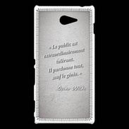 Coque Sony Xperia M2 Public génie Gris Citation Oscar Wilde