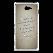 Coque Sony Xperia M2 Public génie Sepia Citation Oscar Wilde