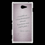 Coque Sony Xperia M2 Public génie Rose Citation Oscar Wilde