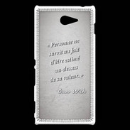 Coque Sony Xperia M2 Survie valeur Gris Citation Oscar Wilde