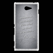 Coque Sony Xperia M2 Survie valeur Noir Citation Oscar Wilde