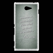 Coque Sony Xperia M2 Survie valeur Vert Citation Oscar Wilde