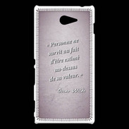 Coque Sony Xperia M2 Survie valeur Rose Citation Oscar Wilde