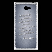 Coque Sony Xperia M2 Sympathiser Bleu Citation Oscar Wilde