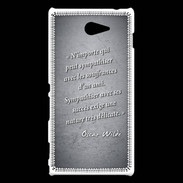Coque Sony Xperia M2 Sympathiser Noir Citation Oscar Wilde