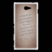 Coque Sony Xperia M2 Sympathiser Rouge Citation Oscar Wilde