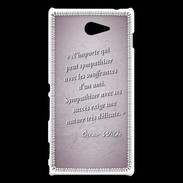 Coque Sony Xperia M2 Sympathiser Rose Citation Oscar Wilde