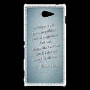 Coque Sony Xperia M2 Sympathiser Turquoise Citation Oscar Wilde