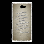 Coque Sony Xperia M2 Sympathiser Sepia Citation Oscar Wilde
