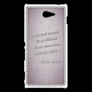 Coque Sony Xperia M2 Tentation Rose Citation Oscar Wilde