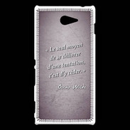 Coque Sony Xperia M2 Tentation Violet Citation Oscar Wilde