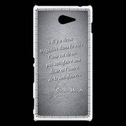 Coque Sony Xperia M2 Tragédie Noir Citation Oscar Wilde