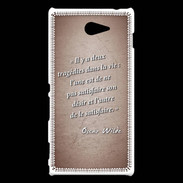 Coque Sony Xperia M2 Tragédie Rouge Citation Oscar Wilde