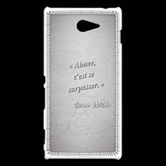 Coque Sony Xperia M2 Aimer Gris Citation Oscar Wilde