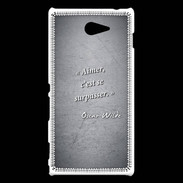 Coque Sony Xperia M2 Aimer Noir Citation Oscar Wilde