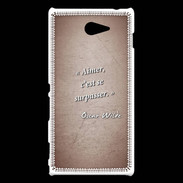 Coque Sony Xperia M2 Aimer Rouge Citation Oscar Wilde