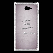 Coque Sony Xperia M2 Aimer Rose Citation Oscar Wilde