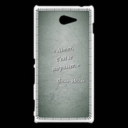 Coque Sony Xperia M2 Aimer Vert Citation Oscar Wilde