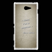 Coque Sony Xperia M2 Aimer Sepia Citation Oscar Wilde