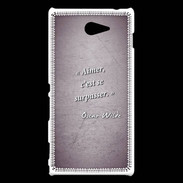 Coque Sony Xperia M2 Aimer Violet Citation Oscar Wilde